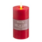 Red LED candle 13 cm