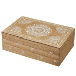 Mandalas compartmentalized wooden box
