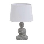 Ceramic Buddha Lamp Gray 34 cm