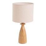 Large Ceramic Wood-look Lamp 43 cm