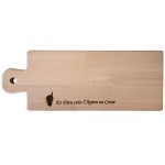 Rectangular board in engraved beech wood