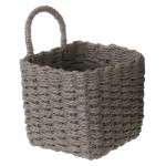 Braided paper fiber basket - Grey
