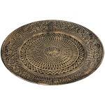 Decorative tray in patinated gold wood