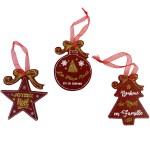 Set of 3 Tree Decorations to Hang