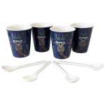 Set of 4 Ceramic Espresso Cups - Allen Designs - koala
