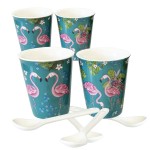 Set of 4 Ceramic Espresso Cups - Allen Designs - flamingo