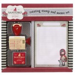 Gorjuss Rotating Stamp And Memo Pad Set - Little Red Riding Hood