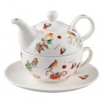 Christmas Ornaments Tea for One - Bone China