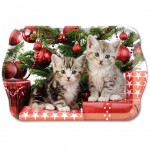 Mini rectangular tray - Christmas Kitten