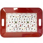Rectangular tray - Ornaments All Over Red