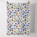 Pansy All Over - Cotton tea towel 50 x 70 cm