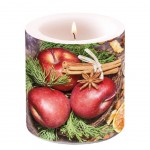 Decorative candle - Apple and Cinnamon Christmas