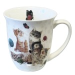 Cup in fine porcelain Playing Kitten