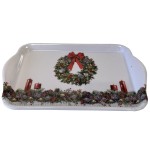 Mini rectangular tray - Bow On Wreath