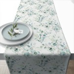 Eucalyptus cotton table runner 40 x 150 cm