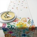 Cotton Table Runner 40 x 150 cm - Vibrant spring