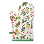 Winter birds oven mitt  18 x 30 cm