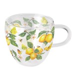 Double-Walled Tea Cup  Lemons & Butterflies  Ambiente