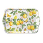 Mini rectangular melamine tray Lemons and Butterflies