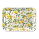 Rectangular melamine tray  lemons and butterflies  Ambiente