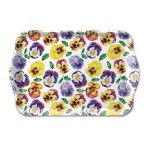 Mini rectangular melamine tray Multicolour Pansies  Ambiente