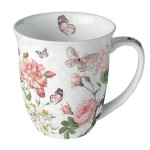 Amelia mug butterflies and pink flowers  Ambiente