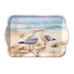 Mini rectangular melamine tray Seagulls on the Beach  Ambiente