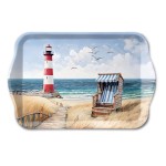Mini rectangular melamine tray Beach and Lighthouse  Ambiente