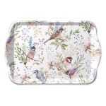 Mini rectangular melamine tray Birds and Blossom Branches