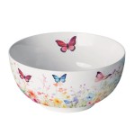 Fine Bone China Bowl  Butterfly Garden