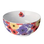 Fine Bone China Bowl  Colorful Poppies