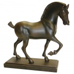 Lonard de Vinci - Horse Figurine 24 x 22 x 8 cm