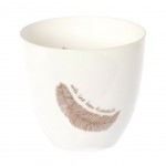 Glass Votive Candles holder - Feather with Love