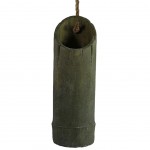 Large bamboo vase in resin 34 cm