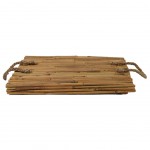 Ethnic tray in natural bamboo cane 35 cm