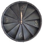 Industrial retro clock in aged metal 80 x 80 cm