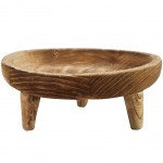 Wooden cup on feet style Natural diameter 25 cm