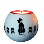 Cats by Dubout Candle Holder