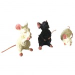 Cats by Dubout Figurine - 3 mice - 2 cm