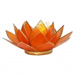 Lotus candleholder chakra 2 orange goldlining