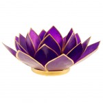 Lotus candleholder chakra 7 Purple goldlining