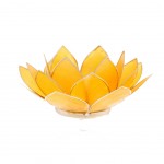 Lotus candleholder chakra 3 yellow silverlining