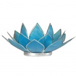 Lotus candleholder chakra 5 Blue silverlining