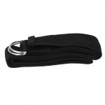 Yoga strap D-ring black cotton