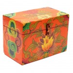 Tibetan treasure box hand painted flowers