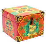 Treasure box Tibetan lotuses & endless knot