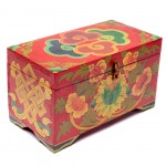 Tibetan treasure box hand painted spirals