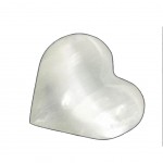 Heart-shaped Selenite - white 4 cm