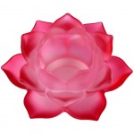 Lotus candle holder in glass