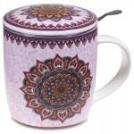 Gift box Tea Infuser Mug Mandala Purple